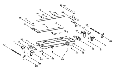 Fig-0 Diagram and Parts List for ULF  Porter Cable Dovetail Machine